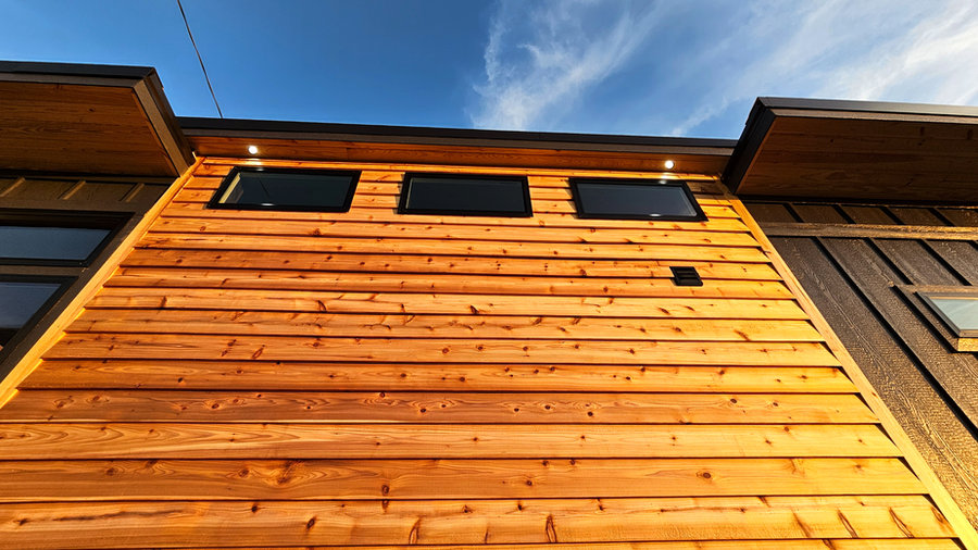 Cedar feature wall option